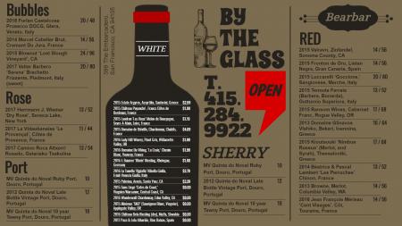 Wine menu for digital signage