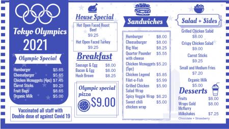 Olympics Restaurant Menu