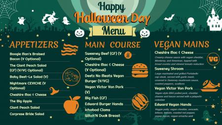 Halloween day menu design