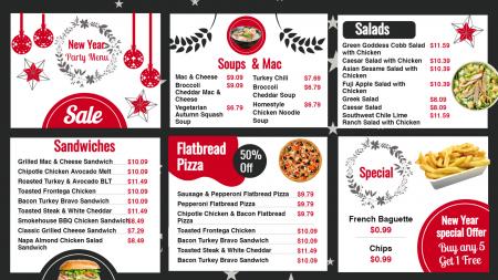 New Year Signage Menu Design