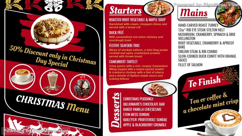 Christmas menu design