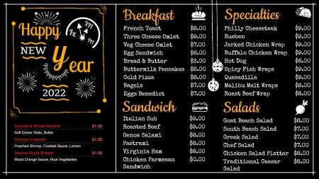 New Year Menu Design