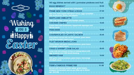 Easter day menu design