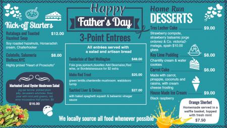 Father's day menu design