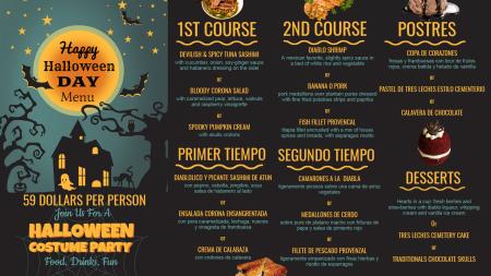 Halloween day menu