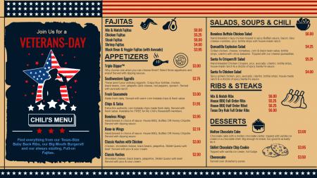 Veterans day menu design