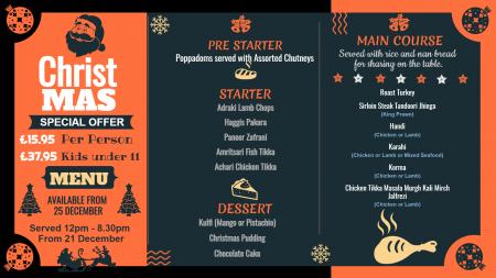 Christmas day menu design