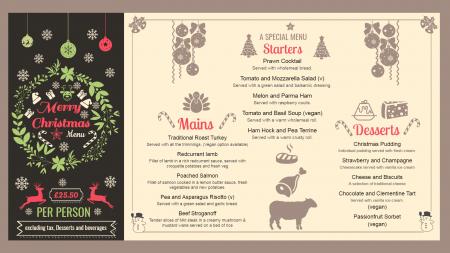 Merry Christmas Day menu