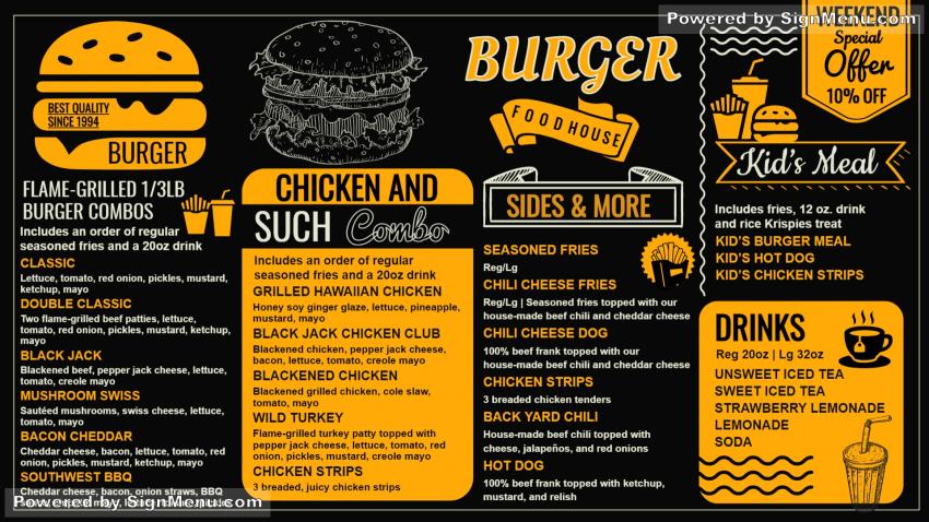 Burger Menu