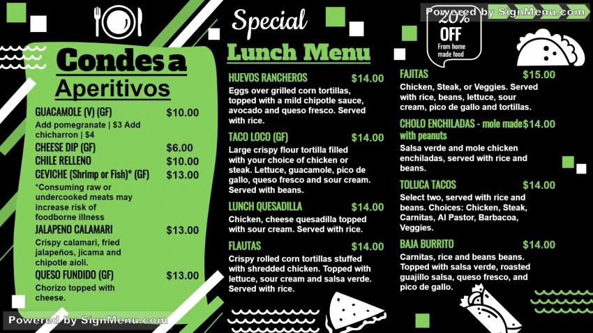 Lunch Menu Design