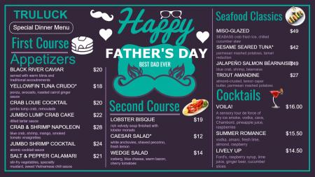 Father's Day Menu