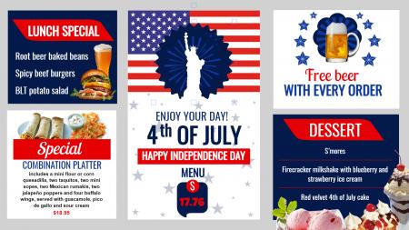 Independence Day Menu