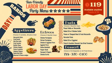 Labor day menu