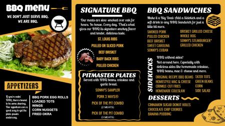 BBQ menu